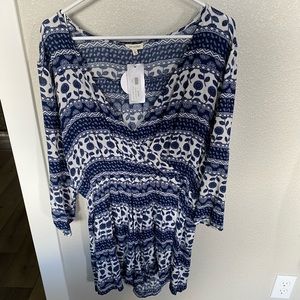 En Crème Blue Romper
